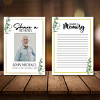 In Loving Memory Funeral Prayer Card Editable Template, Celebration of Life Template, Memorial Prayer Card, Printable Funeral Remembrance - Editable Memorial Canva Template