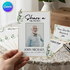 In Loving Memory Funeral Prayer Card Editable Template, Celebration of Life Template, Memorial Prayer Card, Printable Funeral Remembrance - Editable Memorial Canva Template