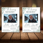 In Loving Memory Funeral Prayer Card Editable Template, Celebration of Life Template, Memorial Prayer Card, Printable Funeral Remembrance - Editable Memorial Canva Template