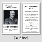 In Loving Memory Funeral Prayer Card Editable Template, Celebration of Life Template, Memorial Prayer Card, Printable Funeral Remembrance - Editable Memorial Canva Template