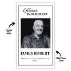 In Loving Memory Funeral Prayer Card Editable Template, Celebration of Life Template, Memorial Prayer Card, Printable Funeral Remembrance - Editable Memorial Canva Template