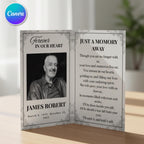 In Loving Memory Funeral Prayer Card Editable Template, Celebration of Life Template, Memorial Prayer Card, Printable Funeral Remembrance - Editable Memorial Canva Template