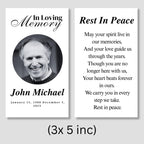 In Loving Memory Funeral Prayer Card Editable Template, Celebration of Life Template, Memorial Prayer Card, Printable Funeral Remembrance - Editable Memorial Canva Template