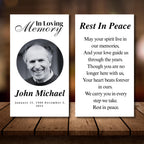 In Loving Memory Funeral Prayer Card Editable Template, Celebration of Life Template, Memorial Prayer Card, Printable Funeral Remembrance - Editable Memorial Canva Template