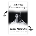 In Loving Memory Funeral Prayer Card Editable Template, Celebration of Life Template, Memorial Prayer Card, Printable Funeral Remembrance - Editable Memorial Canva Template
