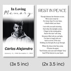 In Loving Memory Funeral Prayer Card Editable Template, Celebration of Life Template, Memorial Prayer Card, Printable Funeral Remembrance - Editable Memorial Canva Template