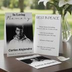 In Loving Memory Funeral Prayer Card Editable Template, Celebration of Life Template, Memorial Prayer Card, Printable Funeral Remembrance - Editable Memorial Canva Template