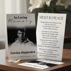In Loving Memory Funeral Prayer Card Editable Template, Celebration of Life Template, Memorial Prayer Card, Printable Funeral Remembrance - Editable Memorial Canva Template