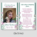 Celebrating The Life Of Prayer Card Template, Celebration of Life Template, Memorial Prayer Card, Printable Funeral Remembrance - Editable Memorial Canva Template