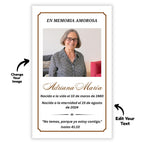 Celebrating The Life Of Prayer Card Template, Celebration of Life Template, Memorial Prayer Card, Printable Funeral Remembrance - Editable Memorial Canva Template
