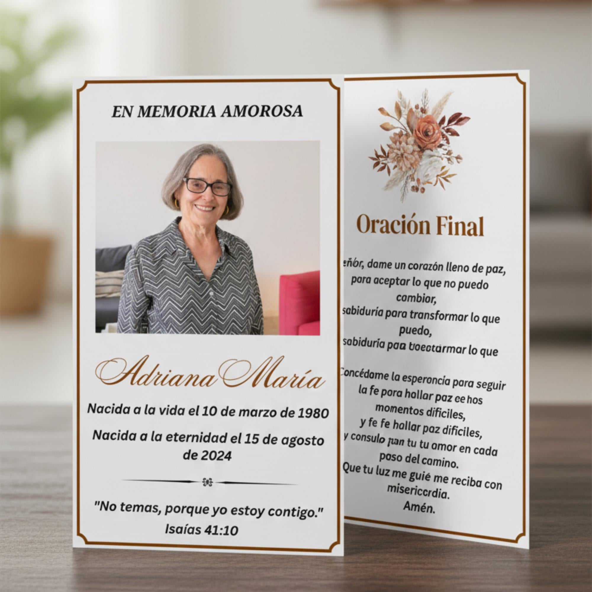 Celebrating The Life Of Prayer Card Template, Celebration of Life Template, Memorial Prayer Card, Printable Funeral Remembrance - Editable Memorial Canva Template