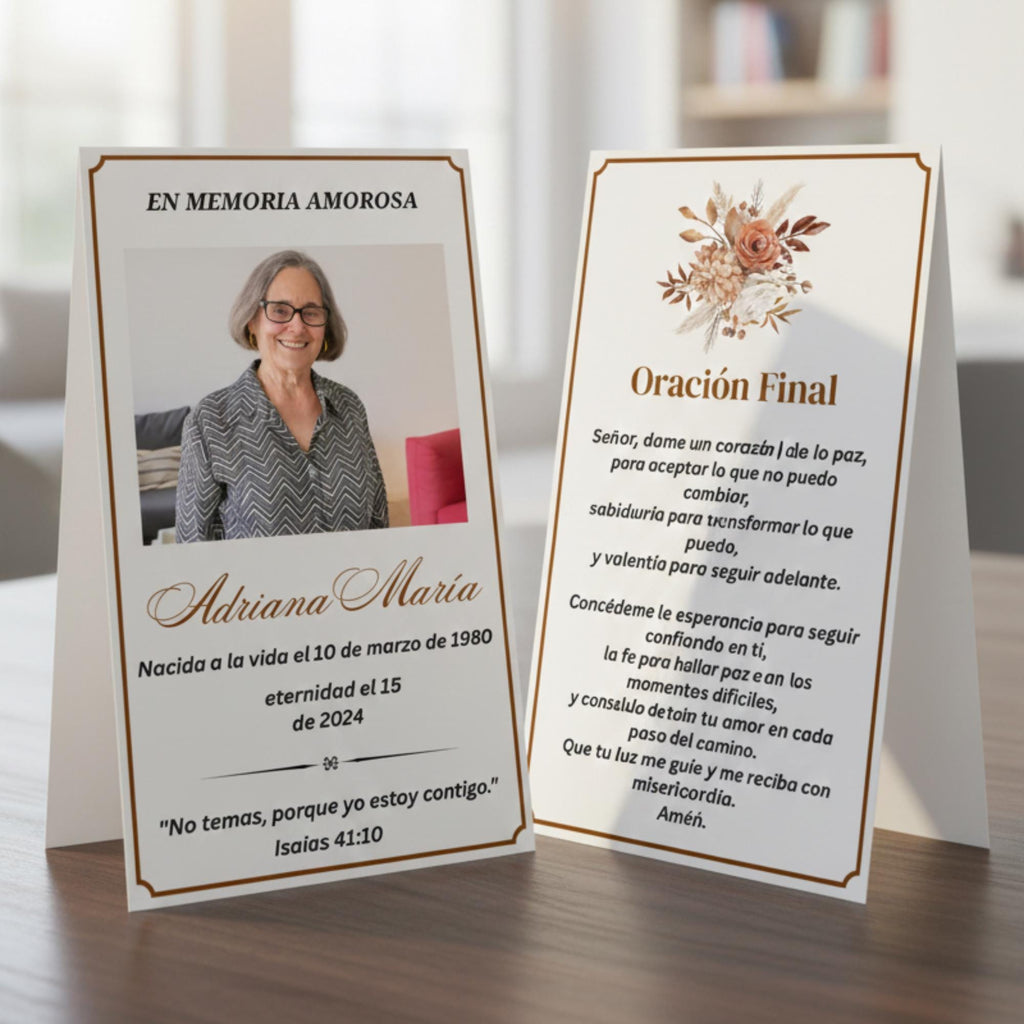 Celebrating The Life Of Prayer Card Template, Celebration of Life Template, Memorial Prayer Card, Printable Funeral Remembrance - Editable Memorial Canva Template