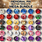 460+ In Loving Memory Pin Button Canva Mega Editable Templates Bundle, Memorial Pin Button Canva Designs, Rest in Peace Button - Editable Memorial Canva Template