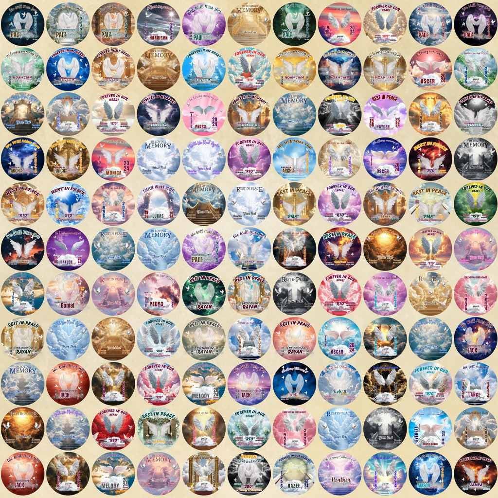 460+ In Loving Memory Pin Button Canva Mega Editable Templates Bundle, Memorial Pin Button Canva Designs, Rest in Peace Button - Editable Memorial Canva Template