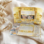 Heavenly Golden Gatefold Funeral Program Canva Template, In Loving Memory Template, Memorial Gatefold Program, Printable Funeral Remembrance - Editable Memorial Canva Template