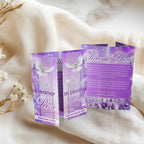 Heavenly Purple Gatefold Funeral Program Template, In Loving Memory Template,Memorial Gatefold Program, Celebration of Life Funeral Brochure - Editable Memorial Canva Template