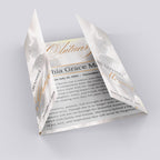 Silver Obituary Gatefold Funeral Program Template, In Loving Memory Template,Memorial Gatefold Program, Celebration of Life Funeral Brochure - Editable Memorial Canva Template
