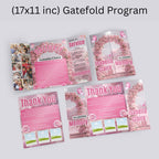Angel Wings Pink Gatefold Funeral Program, In Loving Memory Template, Memorial Gatefold Program, Celebration of Life Funeral Brochure - Editable Memorial Canva Template