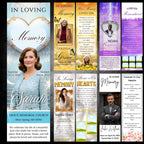 05 In Loving Memory Bookmark Canva Editable Template, Memorial Bookmark Template, Rest in Piece Bookmark Design, Funeral memorial Template - Editable Memorial Canva Template