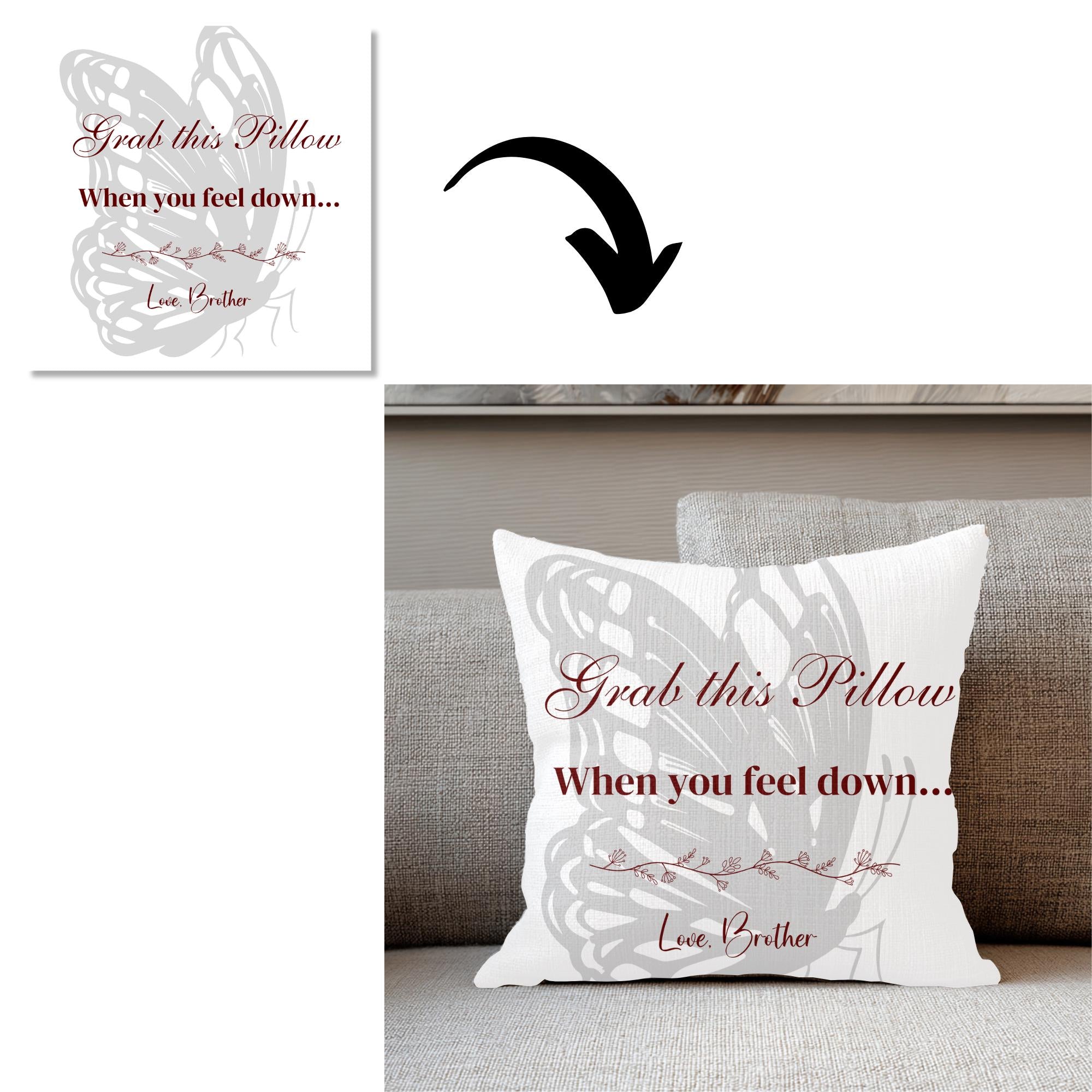 10 Memorial Pillow Sublimation Canva Editable Templates, When The Day Is Hard Templates, In Loving Memory, Always In Our Heart Pillow Design - Editable Memorial Canva Template