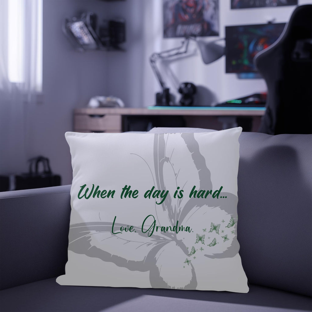 10 Memorial Pillow Sublimation Canva Editable Templates, When The Day Is Hard Templates, In Loving Memory, Always In Our Heart Pillow Design - Editable Memorial Canva Template
