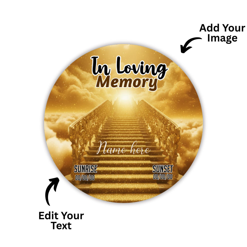 10 In Loving Memory Pin Button Canva Editable Templates, Memorial Pin Button Canva Designs, Funeral Pin Button Template, Digital Download - Editable Memorial Canva Template