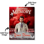 100 In Loving Memory Canva Editable Templates, Memorial Pin Canva Templates, Rest In Peace, Forever In Our Heart Templates, Digital Download - Editable Memorial Canva Template