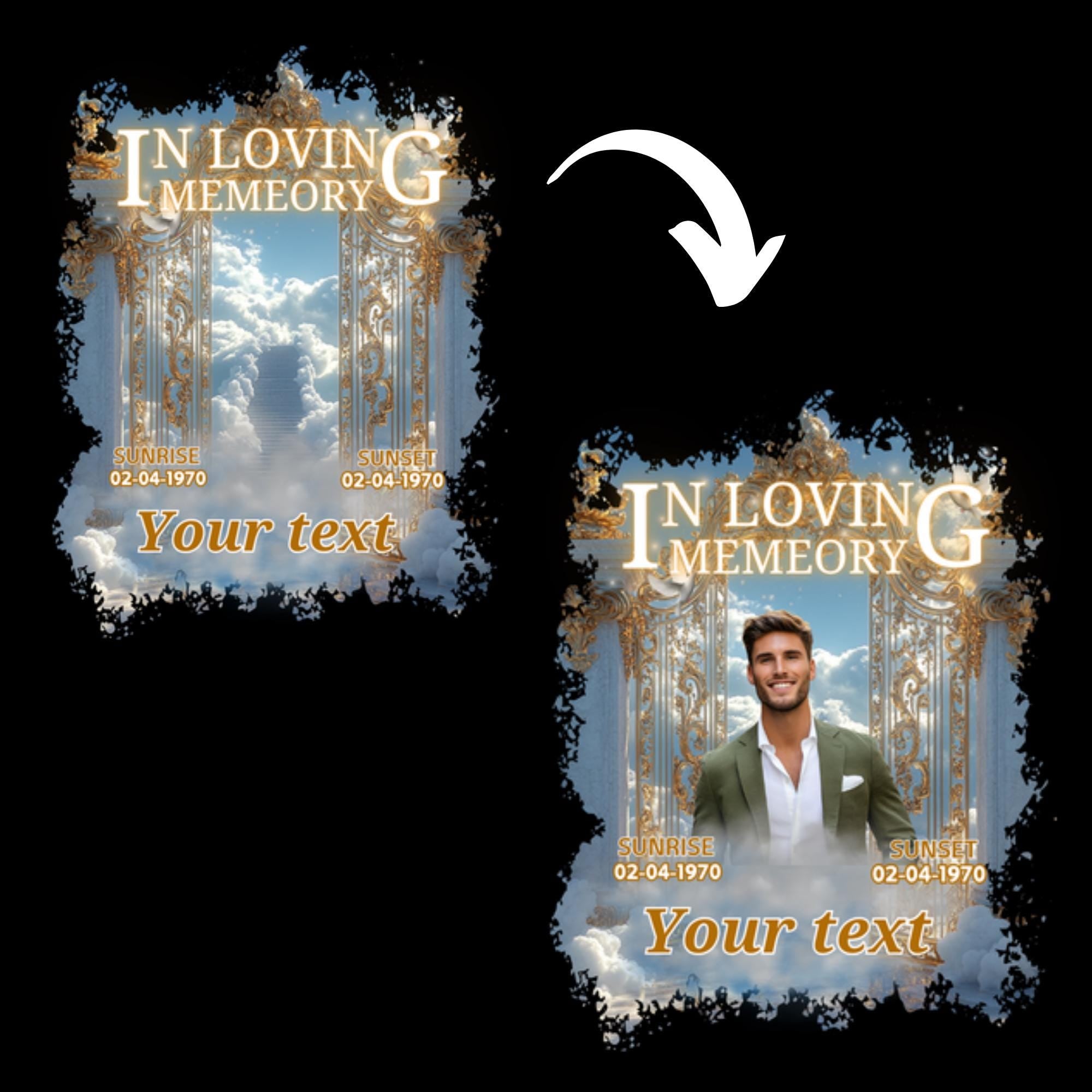 25 In Loving Memory T Shirt Canva Editable Templates, In Loving Memory Templates, Memorial Canva Template, Funeral & Celebration of Life - Editable Memorial Canva Template