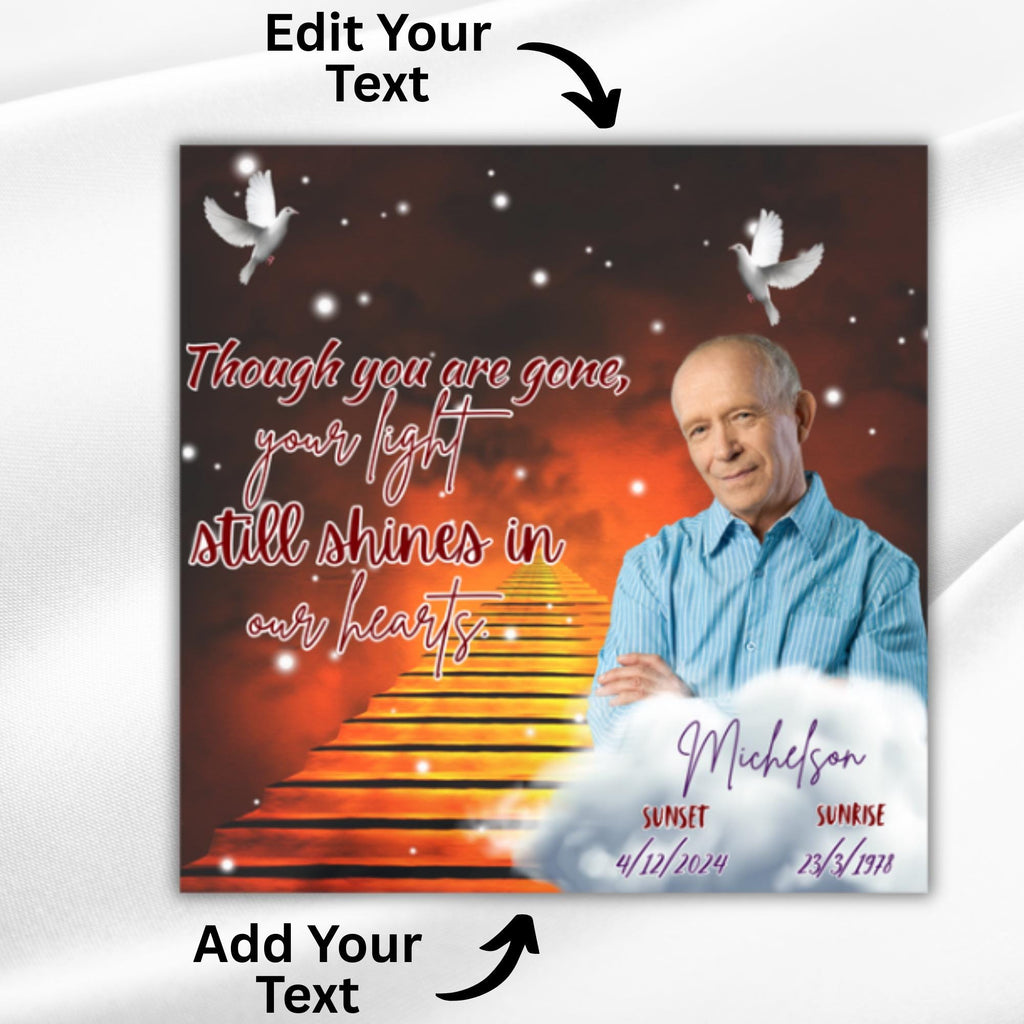 50 Memorial Tumbler Canva Editable Template Bundle, Canva Editable Template, In Loving Memory Tumbler, Add your Own Photo Canva Tumbler - Editable Memorial Canva Template
