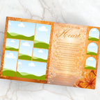 08 Pages Orange Butterfly Funeral Program Template, Bi-Fold Funeral Program, Obituary Celebration Of Life Program, Digital Download - Editable Memorial Canva Template