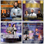 04 Super Natural Flyer Canva Editable Template, Sunday Church Flyer, Religious Event Flyer, Praise and Worship, Digital Download - Editable Memorial Canva Template
