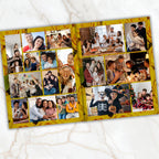 08 Pages Yellow Glitter Roses Funeral Program Template, Bi-Fold Funeral Program, In Loving Memory, Obituary Celebration Of Life Program - Editable Memorial Canva Template