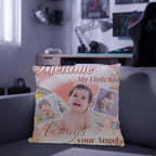 10 Memorial Pillow Sublimation Canva Editable Template, My Little Kid Pillow Template, In Loving Memory, Obituary Celebration Of Life - Editable Memorial Canva Template
