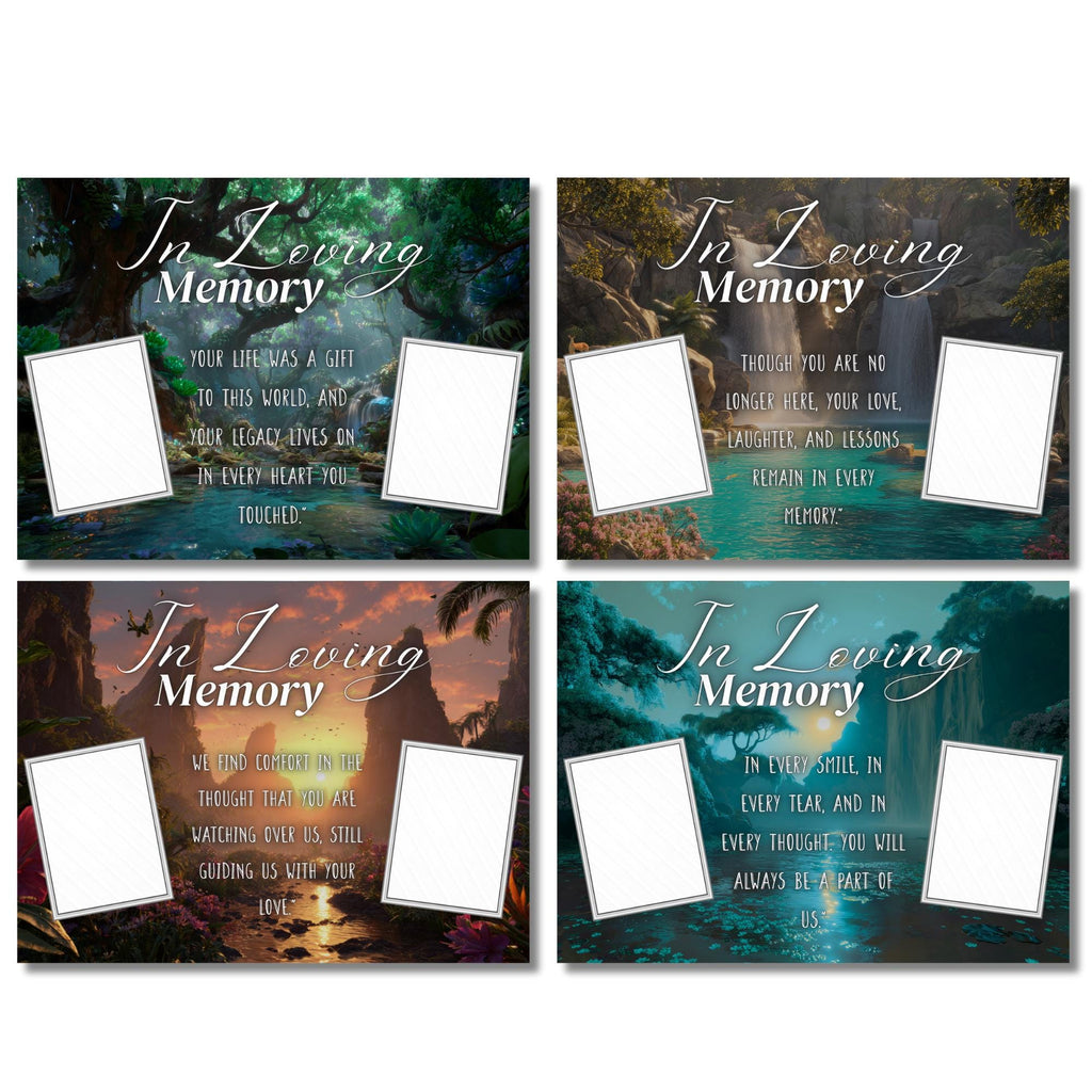 10 In Loving Memory Slate Canva Editable Templates, In Loving Memory Templates, Memorial Templates for Sublimation Slates, Digital Download - Editable Memorial Canva Template