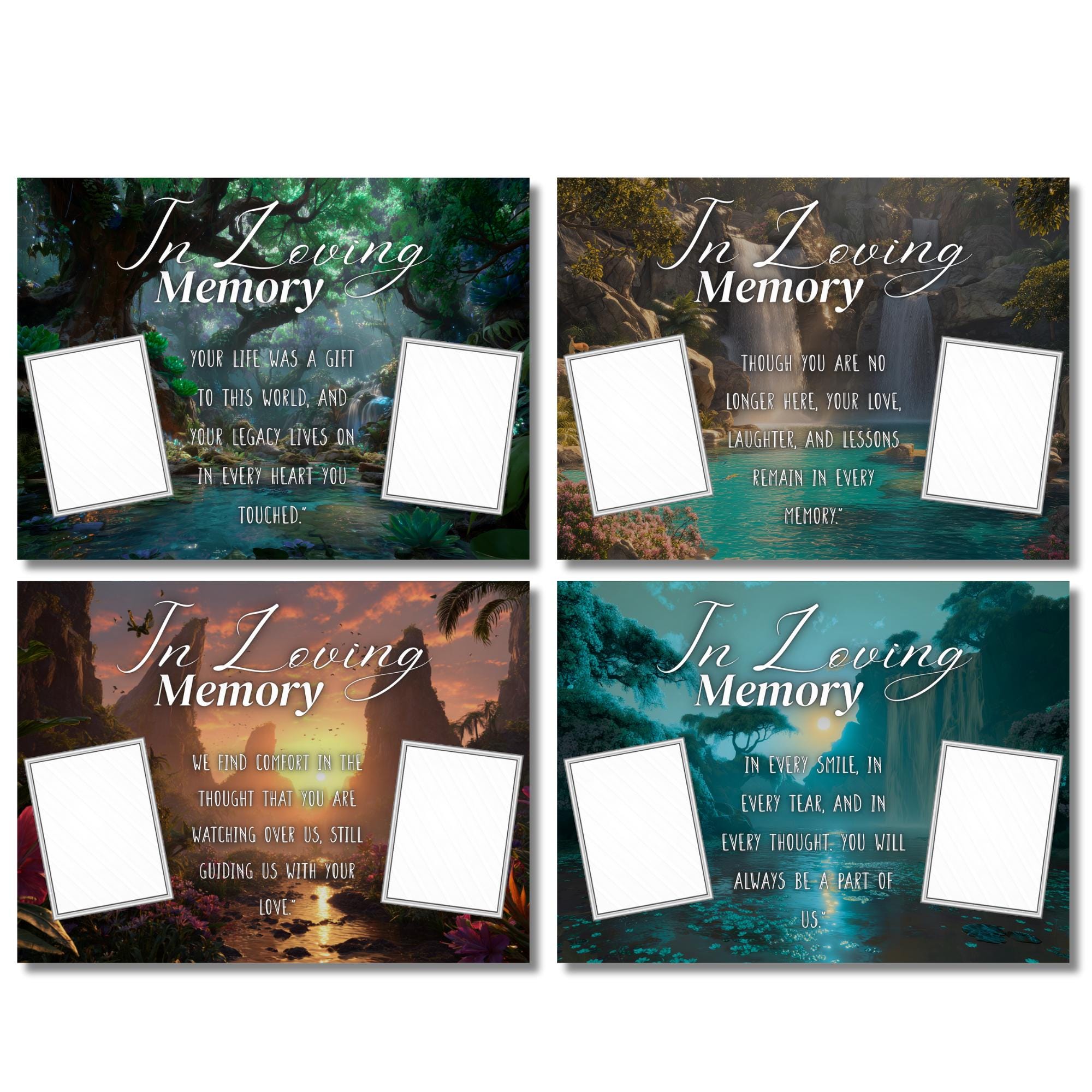 10 In Loving Memory Slate Canva Editable Templates, In Loving Memory Templates, Memorial Templates for Sublimation Slates, Digital Download - Editable Memorial Canva Template