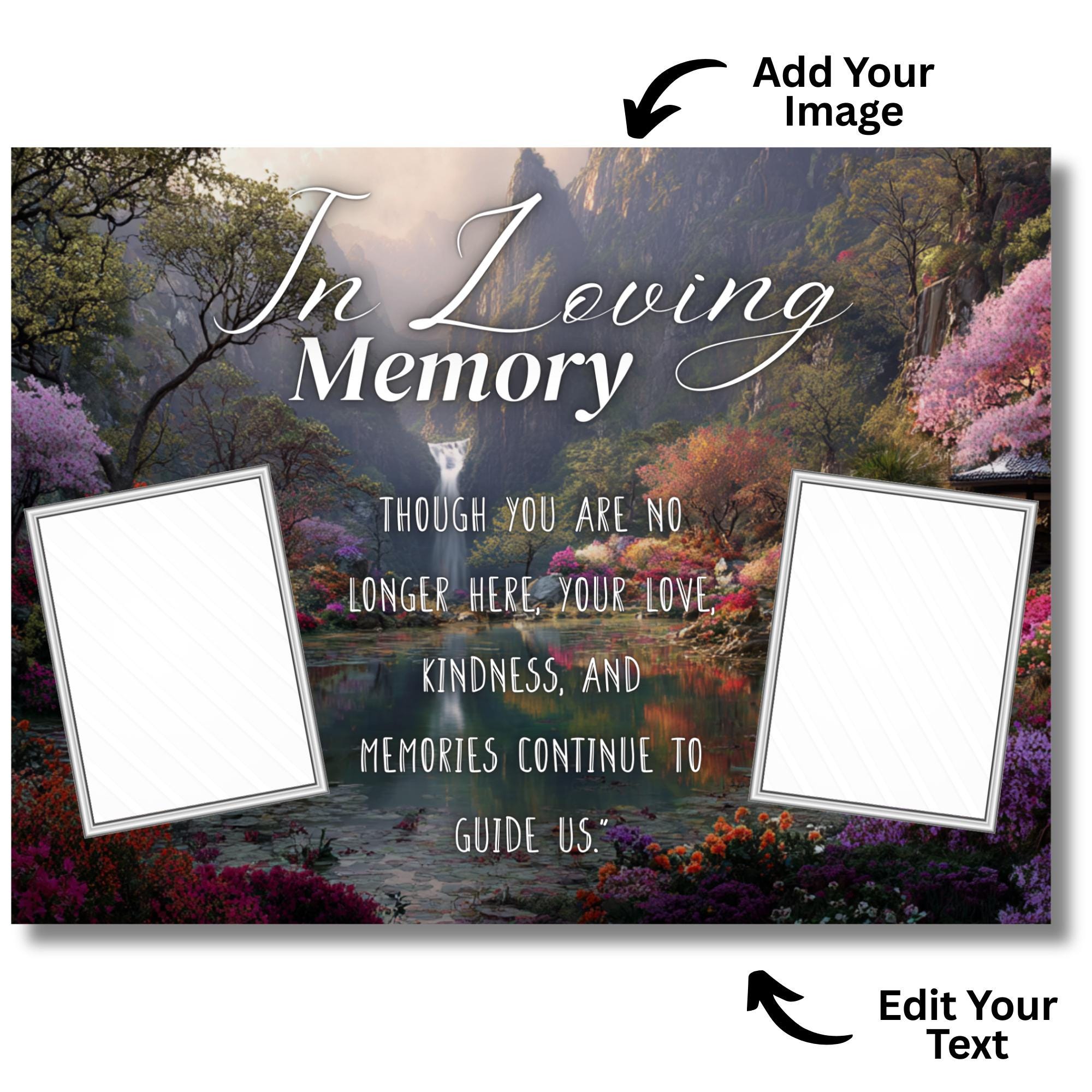 10 In Loving Memory Slate Canva Editable Templates, In Loving Memory Templates, Memorial Templates for Sublimation Slates, Digital Download - Editable Memorial Canva Template