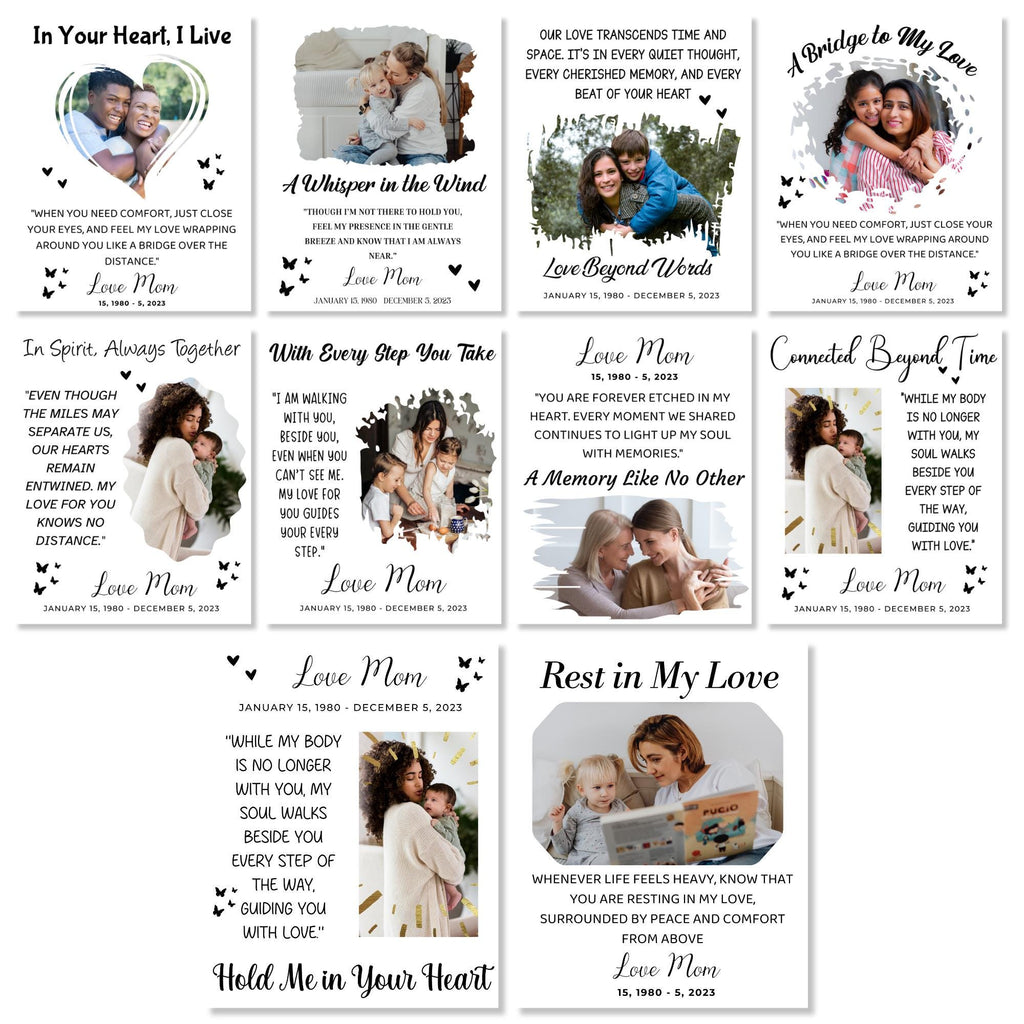 10 In Loving Memory Photo Blanket Canva Editable Templates, In Loving Memory Templates, Memorial Photo Blanket Template, Digital Download - Editable Memorial Canva Template