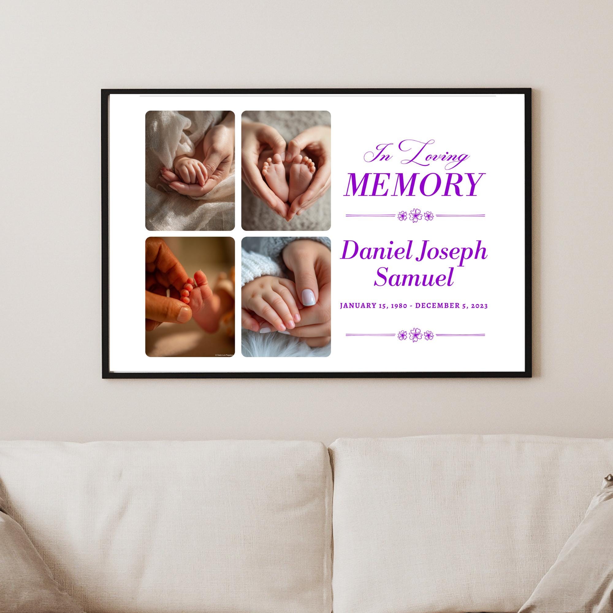 10 In Loving Memory Set Editable Canva Template, Memorial Set Template, Celebration of Life Design, In Loving Memory Digital Download - Editable Memorial Canva Template