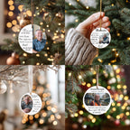 10 In Loving Memory Ornament Editable Template, Round Memorial in Heaven, Memorial Ornaments Template, In Loving Memory Heaven Ornament - Editable Memorial Canva Template
