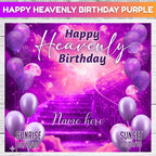 10 Happy Heavenly Birthday Editable Canva Template, Birthday Memorial Template, Celebration of Life Design, Rest In Peace, Digital Download - Editable Memorial Canva Template