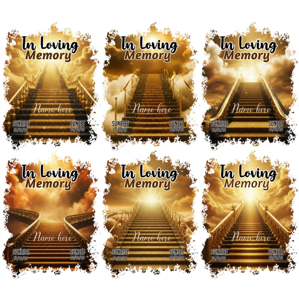 10 Golden Memorial T Shirt Canva Editable Templates, In Loving Memory Editable Templates, Memorial Canva T Shirt Template, Digital Download - Editable Memorial Canva Template
