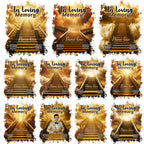 10 Golden Memorial T Shirt Canva Editable Templates, In Loving Memory Editable Templates, Memorial Canva T Shirt Template, Digital Download - Editable Memorial Canva Template
