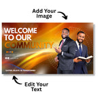 12 Church Announcement Slides Canva Editable Template, Pre Service Slides Modern Gradients Template, Church Welcome Livestream Presentation - Editable Memorial Canva Template