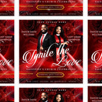 Valentine's Day Church Flyer Canva Editable Template, Pastoral Anniversary Flyer, Church Program Template, Valentine Sunday Service Flyer - Editable Memorial Canva Template