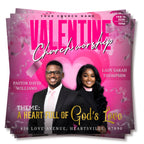 Valentine's Day Church Worship Flyer Canva Editable Template, Pastoral Anniversary Flyer, Church Program Template, Valentine Sunday Service - Editable Memorial Canva Template