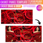 11 Memorial Casket Panel Editable Templates, Personalized Casket Panel, In Loving Memory Canva Template, Memorial Tribute, Funeral Keepsake - Editable Memorial Canva Template