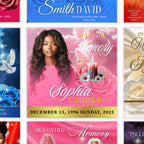 25 In Loving Memory Flyer Canva Editable Template, Memorial Remembrance Flyer, Rest In Peace, Forever In Our Memories, Digital Download - Editable Memorial Canva Template