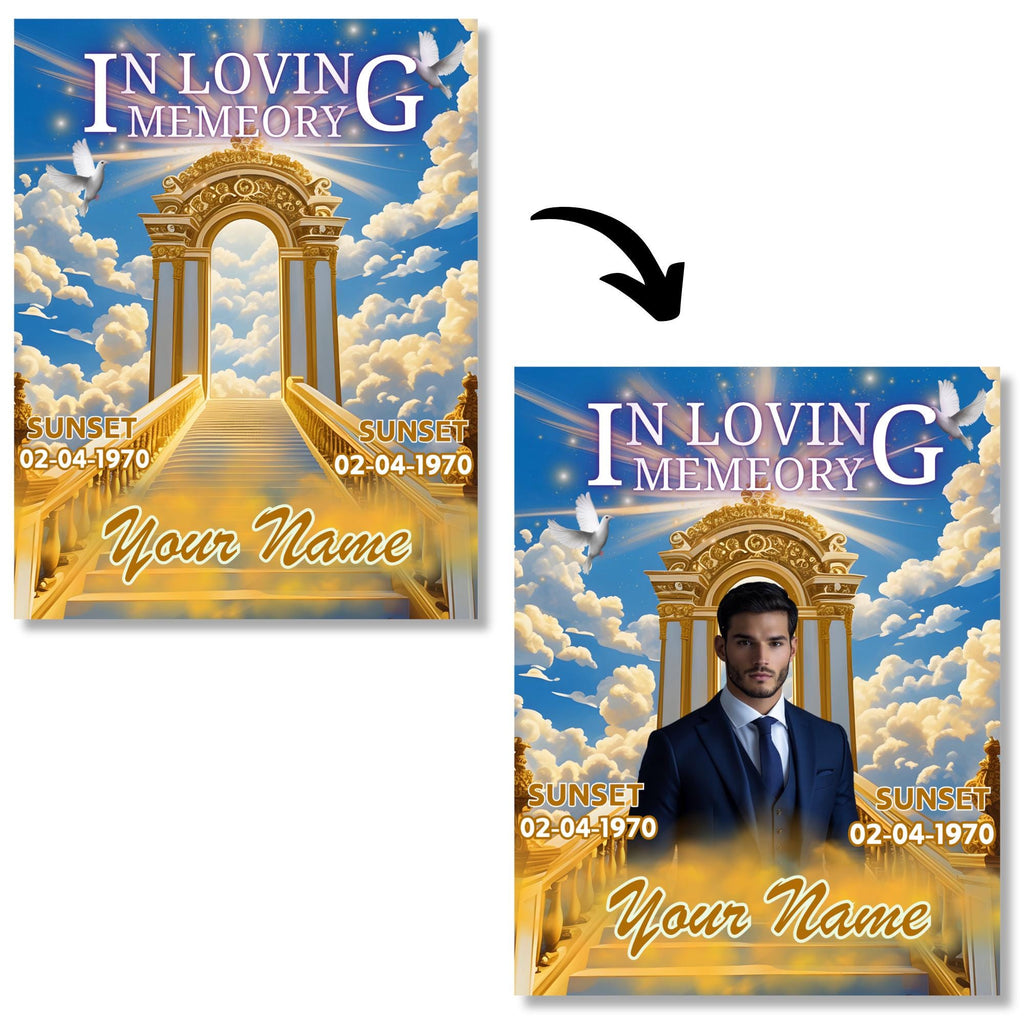 100 In Loving Memory Canva Editable Templates, Memorial Pin Canva Templates, Rest In Peace, Forever In Our Heart Templates, Digital Download - Editable Memorial Canva Template