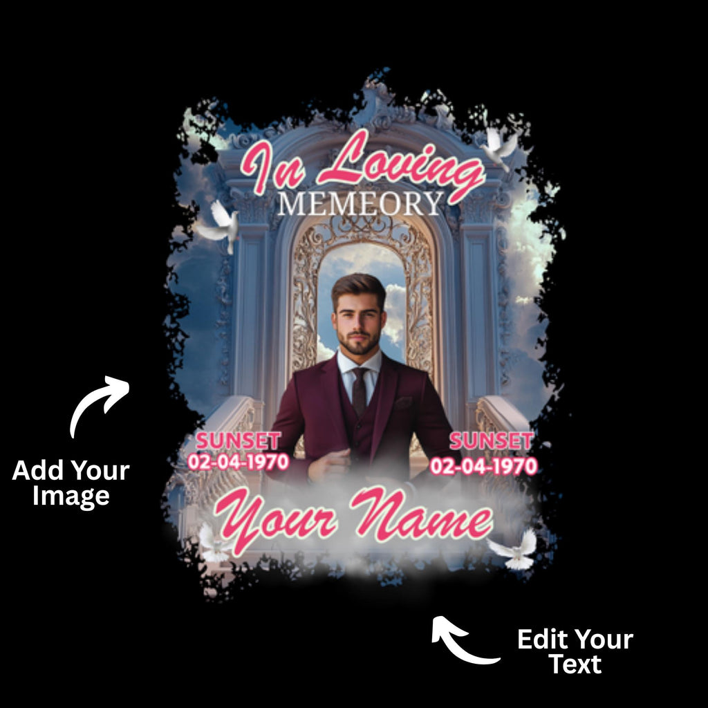 25 In Loving Memory T Shirt Canva Editable Templates, In Loving Memory Templates, Memorial Canva Template, Funeral & Celebration of Life - Editable Memorial Canva Template
