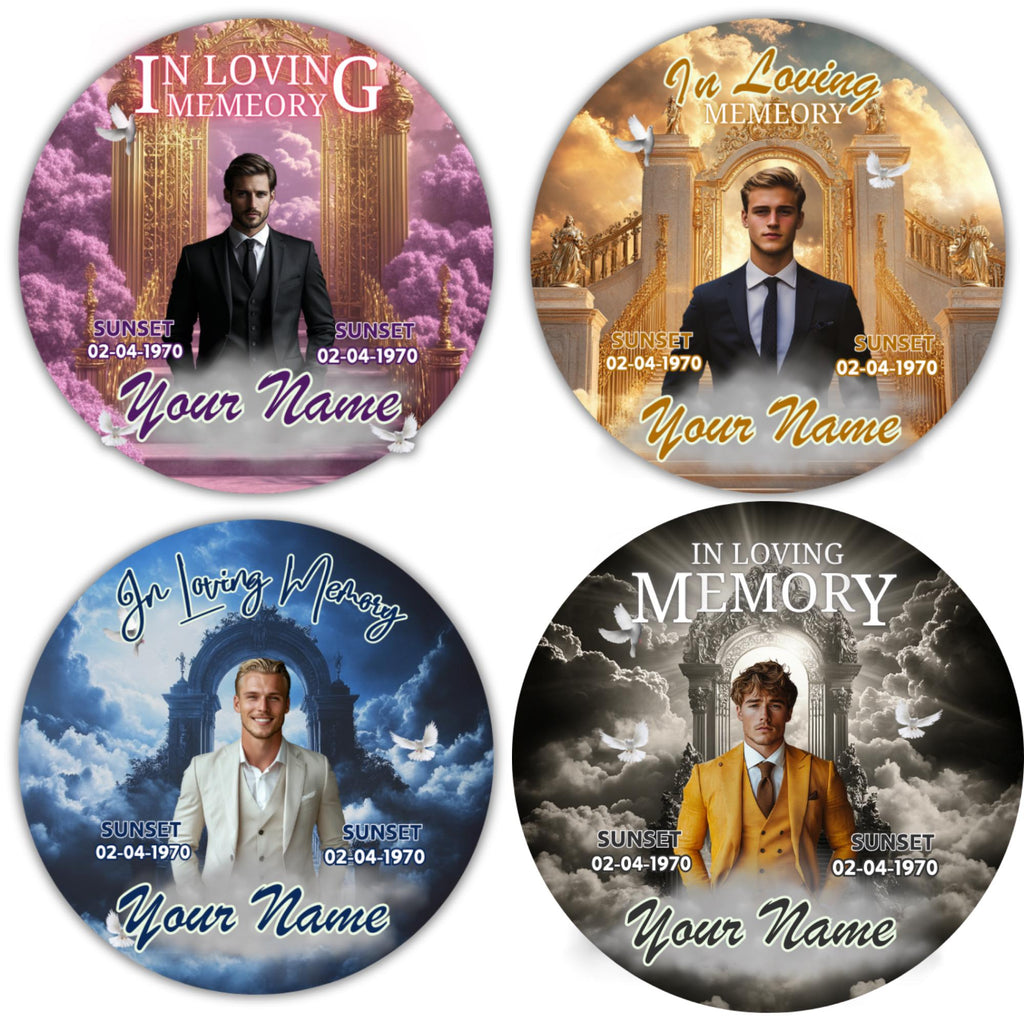 25 In Loving Memory Pin Button Canva Editable Templates, In Loving Memory Templates, Memorial Canva Template, Funeral & Celebration of Life - Editable Memorial Canva Template